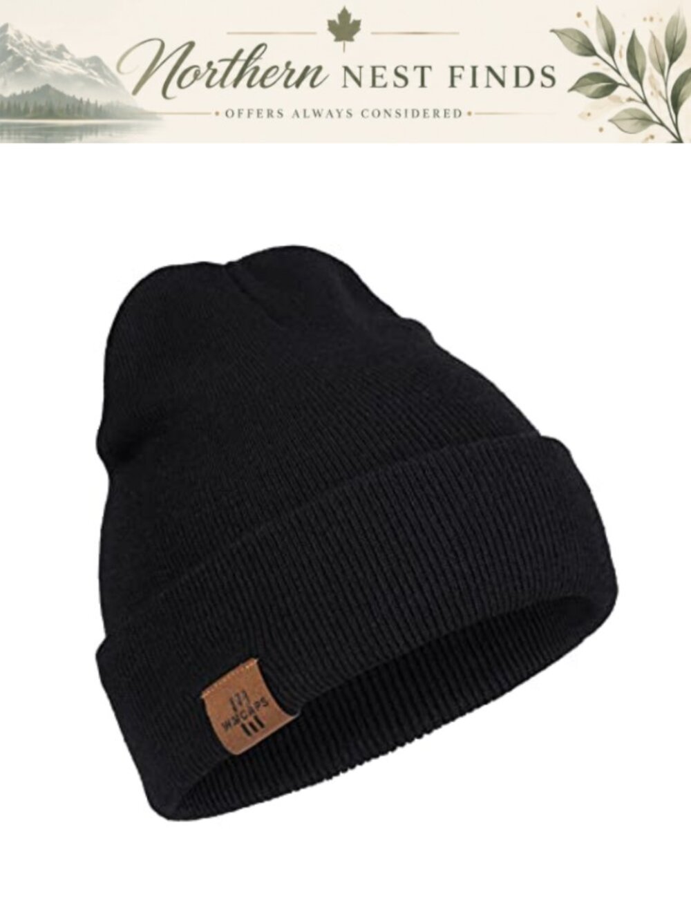 Winter Beanie Toque Knit Hat Soft Acrylic Skull Cap One Size Fits Most